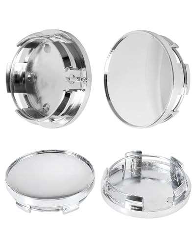 UYRVAPE 4pcs Tapas para Llantas - Tapas de Rueda de Centro, Universal Tapas de Rueda, Centro Centrales Tapacubos, para Centro de Rueda Accesorios para Coche, para Llantas Buje Tapas, plata,OD 65mm