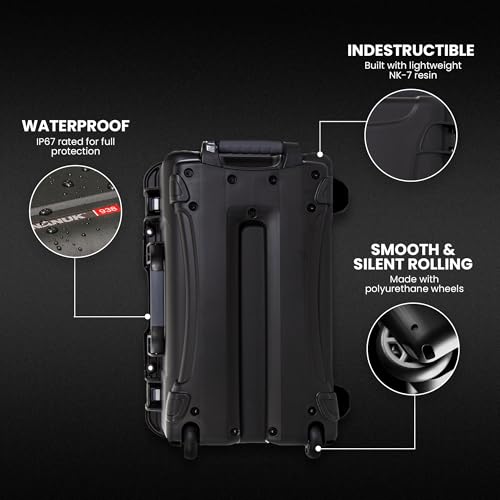 Image of NANUK 938 Pro Photo with N-Cubik - Waterproof Travel Camera Hard Case with 17S & 17M N-Cubik Insert and Wheels, 23.8 inch x 15.5 inch x 13.2 inch, Dustproof and Impact-Resistant, Ideal for Heavy Loads - Black