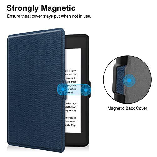 VOVIPO Custodia per il Nuovissimo Kindle Paperwhite da 6,8" (11a Gen-Versione 2021)-Cover in Pelle PU con Sveglia/Sonno Automatico-Si Adatta ad Kindle Paperwhite Signature Edition-Navy - Image 5