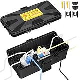 Clatoon Outdoor Electrical Box Waterproof 10.3 x 5.9 x 3.7 in, Waterproof Extension Cord Cover Outlet Box, Weatherproof Connection Box for Electronics Outside, Power Strip, Holiday Light, Cable, Plug