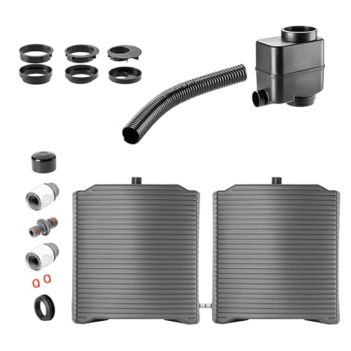 KADAX Botte per acqua piovana, serbatoio modulare per acqua piovana per giardino, barile per la pioggia resistente alle intemperie da 126 litri, raccoglitore d'acqua, contenitore per la pioggia in