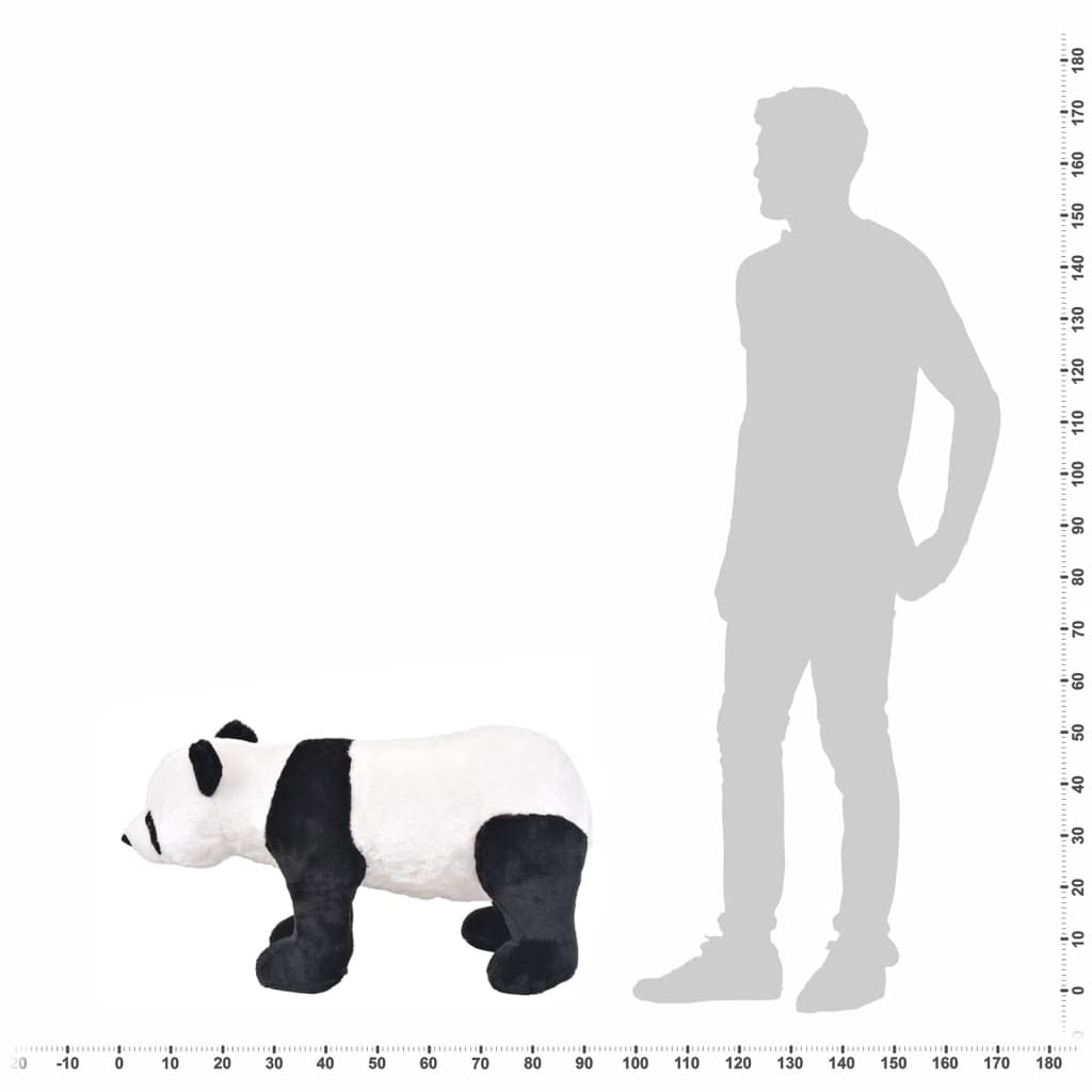 vidaXL Pluszowa panda, stojąca, czarno-biała, XXL