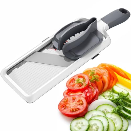 Image of Multi Vegetable Slicer-Safe Mandoline slicer for kitchen,Adjustable Stainless Steel Blade,Cutter for Fruits and Vegetables,Cabbage Shredder
