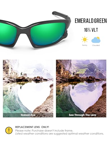 Image of BLAZERBUCK Polarized Replacement Lenses&Sock Kit for Oakley Split Jacket OO9099 Sunglass