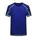 KINNDTGRF Magliette Bianche Magliette da Corsa da Uomo Magliette da Calcio Maglietta da Fitness Sportiva Quick Dry,Blu Maschile,5XL
