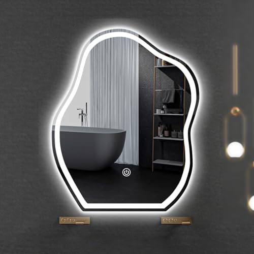 Miroir LED incassable à intensité variable et forme irrégulière moderne - 2