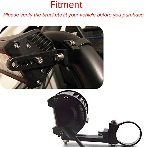 XJMOTO 1.75'' Custom Side Roll Cage Bull Bar Clamps LED Light Mount