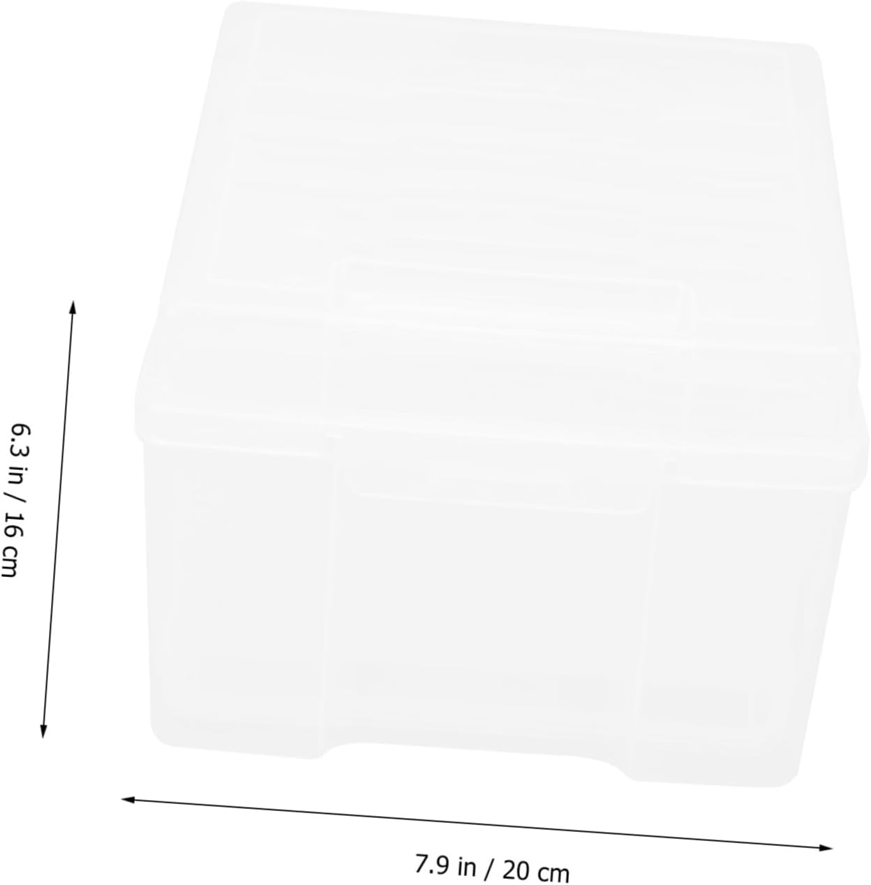 MERRYHAPY Photo Storage Box Transparent Organizer for Pictures Cards Crafts Durable Classified Case for Easy