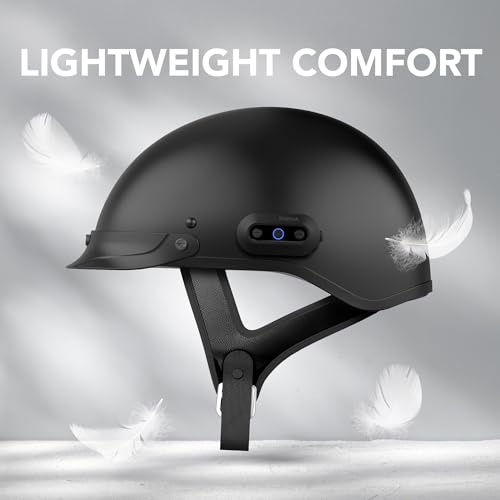 Sena Cavalry 2 Mesh Intercom Enabled Motorcycle Half Helmet, Integrated Communication System (Matte Black, Large) - Thumbnail 3