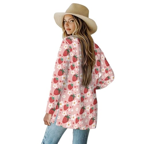 Image of Biyejit Women's Long Sleeve Open Front Cardigan Casual Loose Lightweight Cardigans with Pockets Drape Cardigan