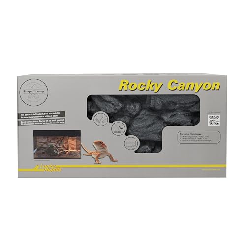 Lucky Reptile Rocky Canyon piezas de fondo rocoso basalto gris para terrario 80cm 3