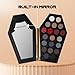 Profusion Cosmetics Vampire Midnight Eyeshadow Palette – 20 Bold Shades with Matte, Shimmer & Glitter Finishes, Coffin Design with Built-In Mirror, Gothic Styles & Spooky Halloween Makeup