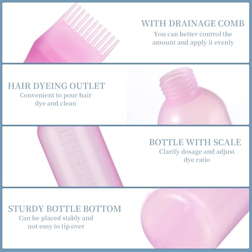 image for Pimoys Root Comb Applicator Bottle 6 Ounce, Oil Applicator for Hair Dy