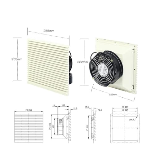 3325-230 172mm ventilador 230V sistema de ventilación para gabinete con cubierta antipolvo y filtro industrial para enfriamiento miniatura 2