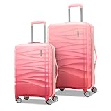 American Tourister Cascade Hardside Luggage with Spinner Wheels, 2PC SET 20/24, Dynamic Pink
