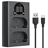 Tengdaxing LP-E6N Battery Charger for Canon EOS 5D Mark II, III, 5DS, 5DS R, 6D, 7D, 60D, 70D, 80D, 90D, R, R5, R6, R7 Cameras