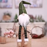 1. Verpackung: OPP bag YangJinShan Cute Sitting Faceless Langbeinige Elf Puppe Weihnachtsdekoration, kann im Wohnzimmer, Schlafzimmer, Büro platziert Werden (Color : Green)