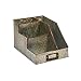 Creative Co-op Metal Desk Organizer with 4 Compartments in Galvanized Finish