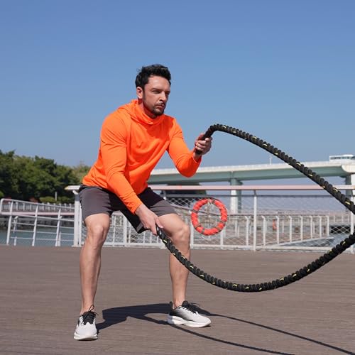 Image of 5 Pack Men's UPF 50+ Sun Protection Hoodie Shirts Long Sleeve Shirts Quick Dry Lightweight for Running Workout Hiking Fishing