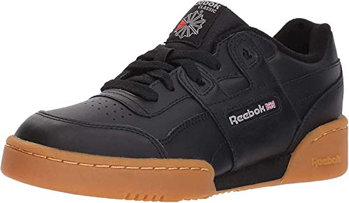 Reebok Men's Workout Plus Cross Trainer, Black/Carbon/Classic red, 7 M US