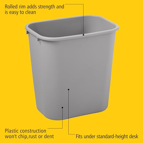 Rubbermaid Commercial Products Kosz na odpady średni 26 l szary FG295600 szary