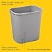 Rubbermaid Commercial Products Resin Wastebasket/Trash Can, 7-Gallon/28-Quart, Gray, Plastic, for Bedroom/Bathroom/Office, Fits Under Desk/Sink/Cabinet