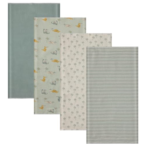 Cudlie 4 Pack Receiving Blankets: Ultra-Soft Essentials for Baby Boys and Girls, Swaddling, Cuddling and Nursing. Multipack for Infants, Newborns and...