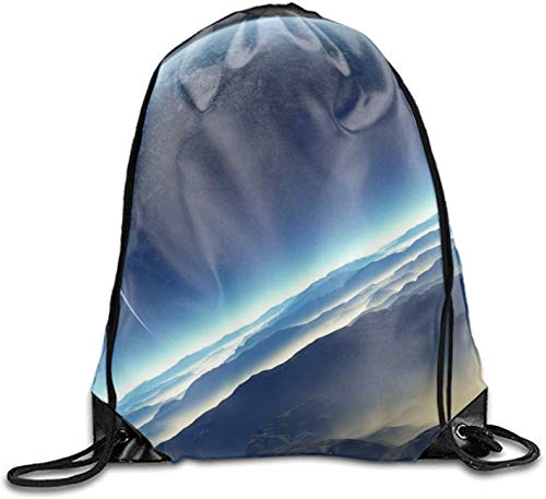 DHNKW Drawstring Gym Sport Bag Space Planets Casual Travel Bag For Adult Cool Backpacks