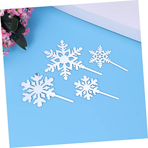 NOLITOY 24 Pçs Decoração Branca Bolo De Frutas Decoração De Casamento Ornamento Cupcake Topper Supri