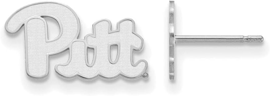 LogoArt 10k White Gold University of Pittsburgh XS Post Earringss 1W064UPI