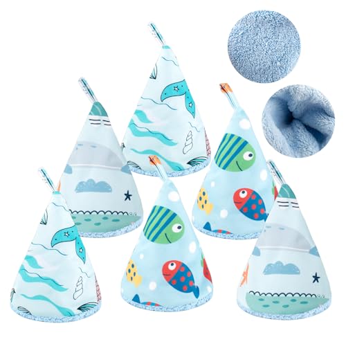 Image of YSSPPOY 6 Pcs Coral Velvet Peepeeteepe Baby Boy, Strong Water Absorption Pee Peep Teepee for Baby Boy, Reusable Pee Covers for New Parents Gift