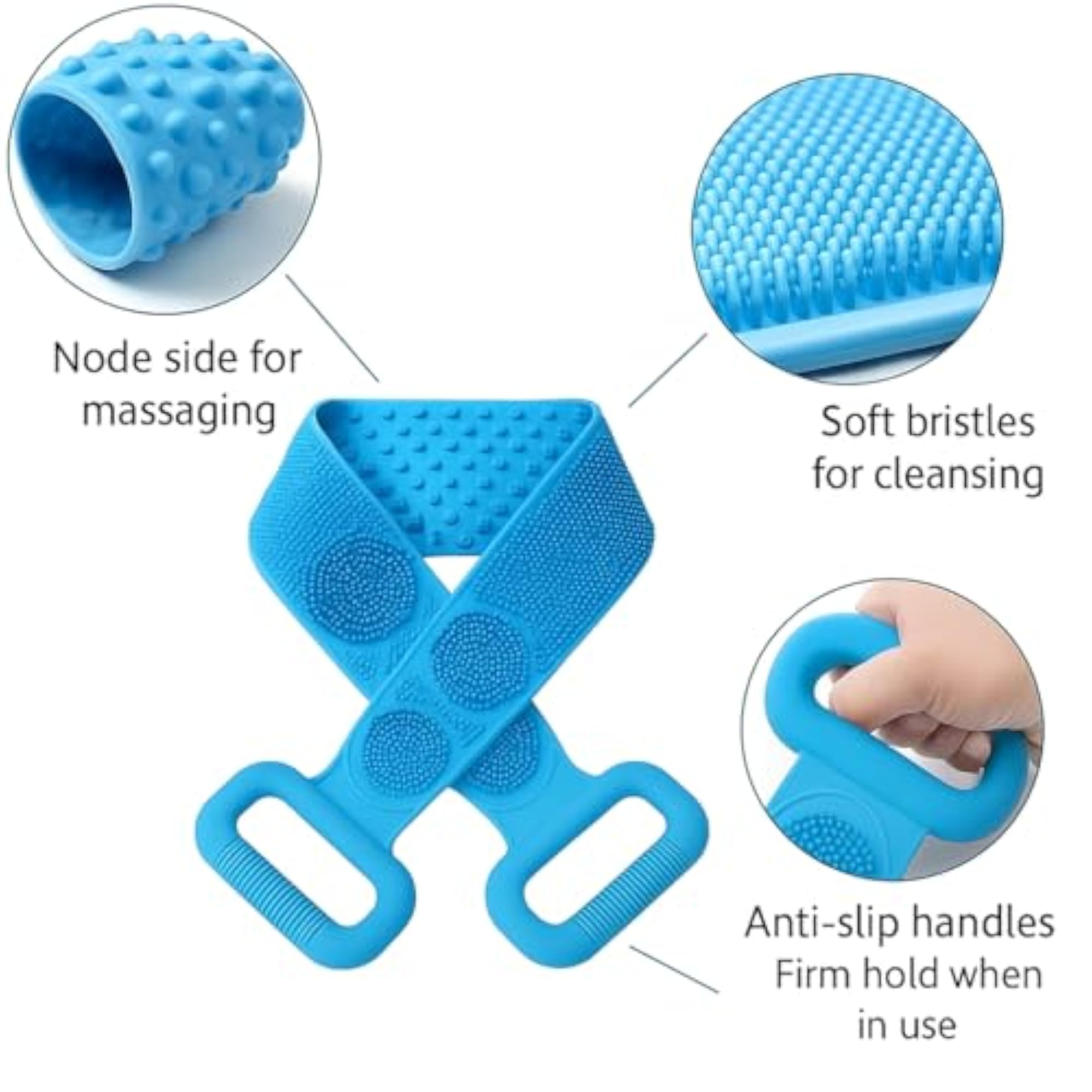 Zenith Silicone Back Scrubber for Bath