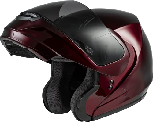 Gmax Md-04 Modualar Dual Sport Helmet (Wine Red, Medium) #TOP3