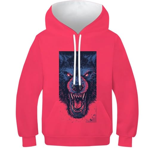 Hoodie enfant impression 3D animaux idéal pour le collège et les sorties de 6 à 16 ans