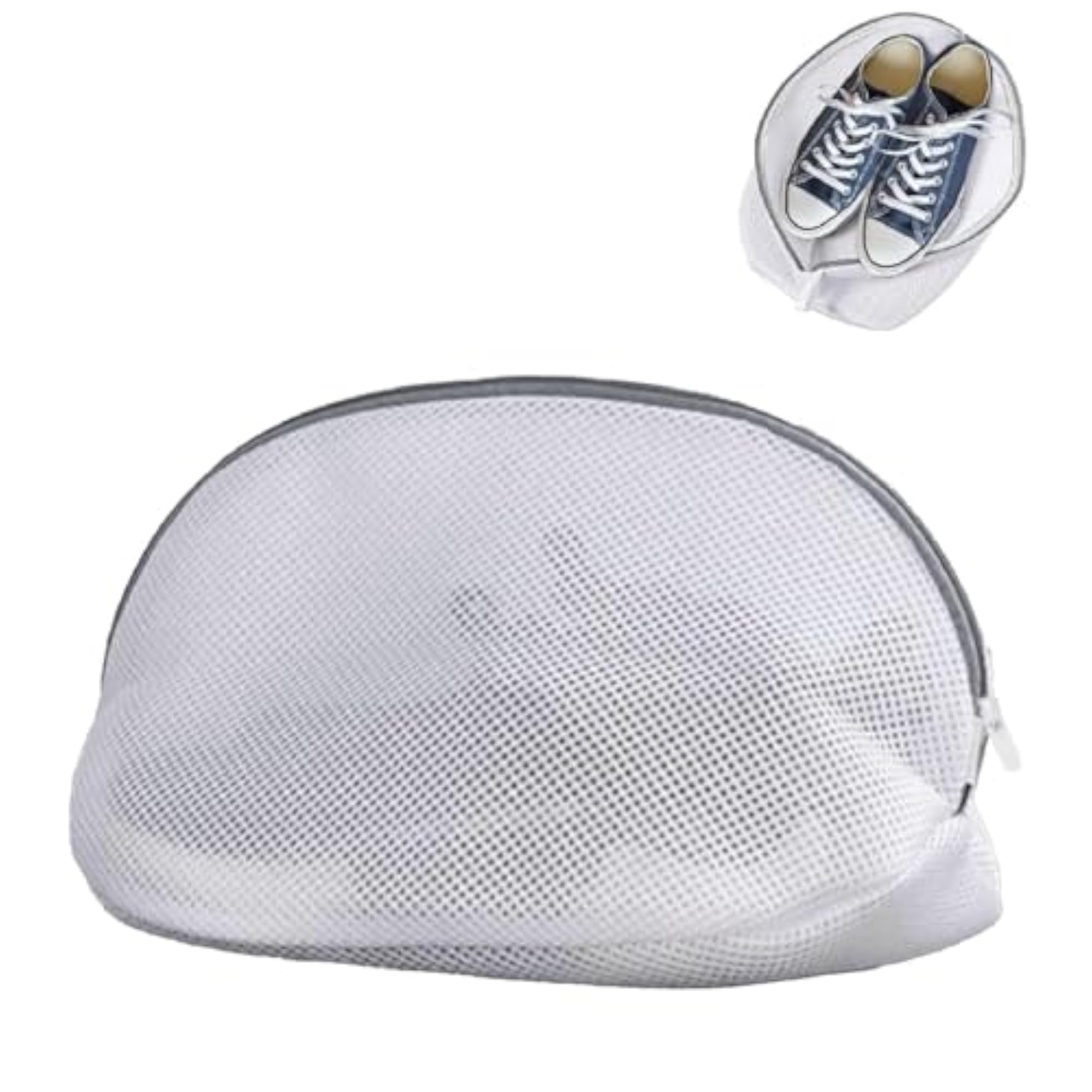 Reusable Mesh Shoe Washing Machine Bag with Side Zipper