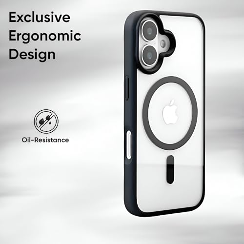 Image of Silicone Back Cover Case for iPhone Offers Mag-Safe Compatibility (iPhone 16 (Black))