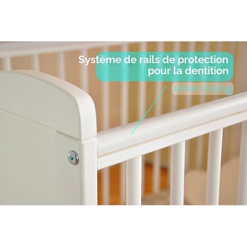 Lit bébé transformable Marsell + matelas Aloe Vera Lullaby Store