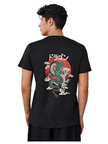 COZYEASE Men's Graphic Tees Letter Print Casual Short Sleeve T