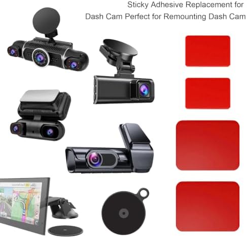 8 PCS Electrostatic Film for Dash Cam, Double-Sided Dash Cam Sticky Pads — 사진 4