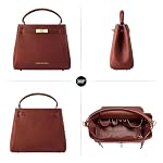 Damen Handtasche PU Leder Henkeltaschen Elegant Taschen Große Schultertasche Damen Tote Shopper mit Mehreren Fächern für Arbeit Schule Reisen – Bild 3