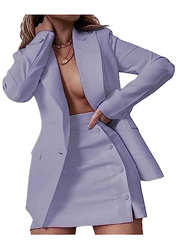 Womens Skirt Suits Blazer Suits Set for Business Party Wedding