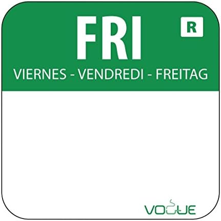 Vogue Lebensmitteletiketten Freitag grün