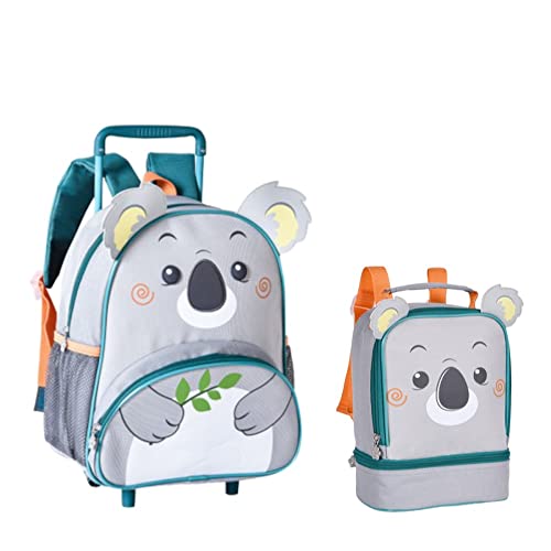 Kit Mochila Escolar Rodinha e Lancheira Coala - Clio Style