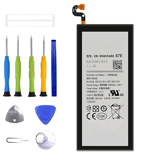 ERYNK EB-BG935ABE - Batería de repuesto para Samsung Galaxy S7 Edge SM-G935F, SM-G935FD (incluye juego de herramientas)