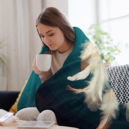 Couverture de luxe en microfibre blanche style attrape-rêves flanelle lit - 8