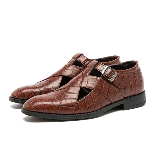 Business Casual Sandals for Men Summer Breathable Walking Office Oxfords Male Cocktail Party Dress Formal Shoes2