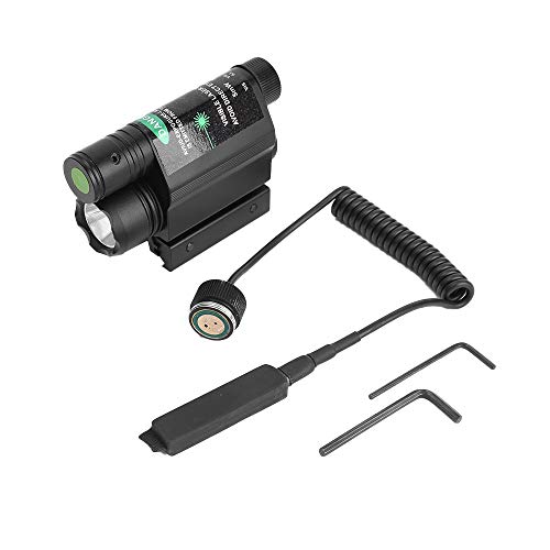 Acexier Tactical Weapon Gun Light Torcia A Led Green/Red Dot Mirino Laser Con Interruttore Remoto Airsoft Pistol Gun Light Per 11/20Mm Rail - 4
