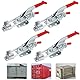 4 Stück Kniehebelspanner,350 Kg/771 lbs Selbsthemmend Schnellspanner Knebelklemme,Spannverschluss Groß Verstellbar Quick Fixture Schnalle Kniehebelspanner für Schrank Tür Kisten Koffer (201Lbs)