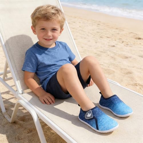 Image of FEETCITY Boys Girls Water Shoes Kids Aqua Socks Quick Dry Barefoot for Beach Swimming Pool