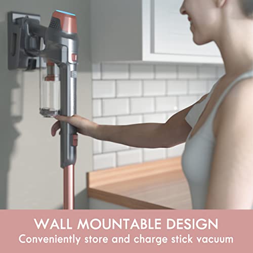 Image of Kenmore DS4090 Brushless Cordless Stick 1L Capacity Lightweight Cleaner 2-Speed Power Suction LED Headlight 2-in-1 Handheld Vacuum for Hardwood Floor, Carpet & Pet Hair, Rose Gold